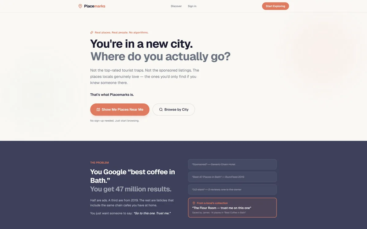 Placemarks website